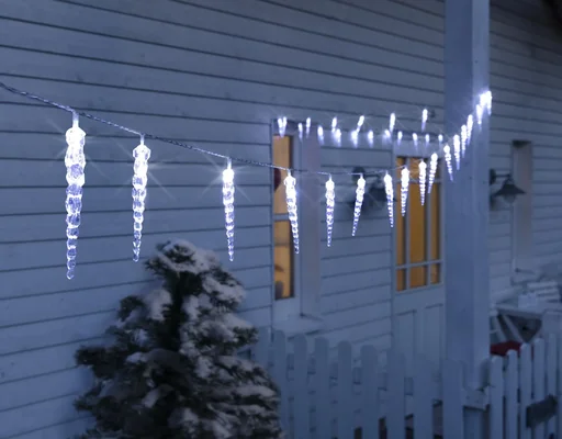 "LED light chain with 40 icicles image"