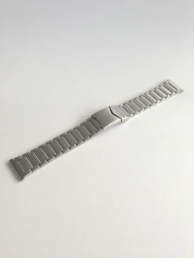 "Watch strap stainless steel, sandblasted, matt, safety bar image"