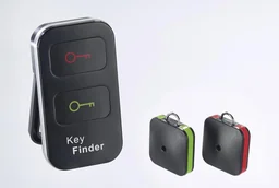 Duo-sleutelvinder, 1 zender met 2 ontvangers, zwart, 15 meter