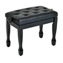 Piano stool piano bench cosmetic stool height adjustable stool practicing musical instruments solid wood artificial leather black