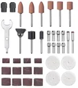 Grinding and polishing accessory set