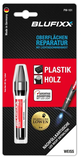 "Replacement cartridge 5 g for repair pen plastic and wood, white image"