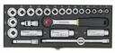 Socket wrench set, 3/8" (24 pieces)
