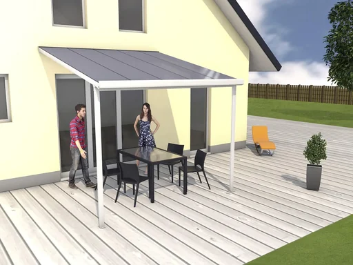 "Patio roof kit, color white, 5460 x 4060 mm image"