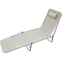 Sun lounger cream two-legged lounger
