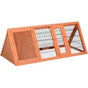 Rabbit hutch, rabbit hutch, small animal hutch with outdoor enclosure, rabbit run triangular