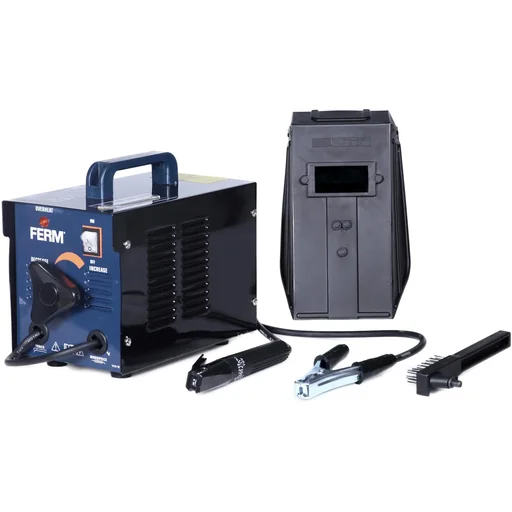 "WEM1042 Electric Welder 40-100 Ampere - Thermal Fuse -Incl. Welding Shield, Wire Brush, Chipping Hammer image"