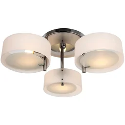 Deckenlampe Acryl Kronleuchter 40W Leuchte 3-flammig Chrom