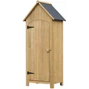 Garden cabinet with bitumen paper