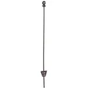Oval steel pole with ring insulator, 106 cm (10 pieces)