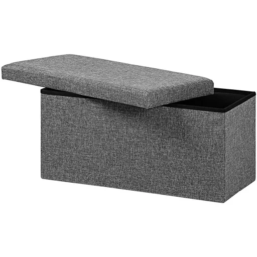 "Sofa with storage space - foldable - MDF - 80x40x40cm - GREY image"