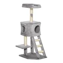 Scratching post with cat cave ladder cat tree climbing tree for cats multi-level multi-activity center E1 MDF sisal light