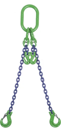 "Sling chain 2GK10-GKH, Ø 8 mm x 1.0 m usable length, load capacity 3.55 t (0-45°) / 2.5 t (45-60°), 2-leg, GK 10 image"