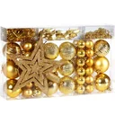Christmas tree decorations - Christmas tree decorations - gold 66 pieces