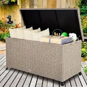 Garden box - storage container cream 122x56x61cm with wheels