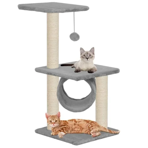 "Sisal scratching post 65 cm grey image"