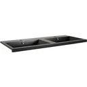 Concept washbasin polyconcrete 2gates 120cm black