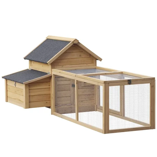 "Chicken coop with nesting box natural image"