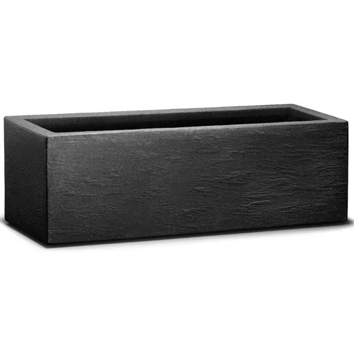 "Cube planter anthracite 80x30x27cm - indoor and outdoor image"