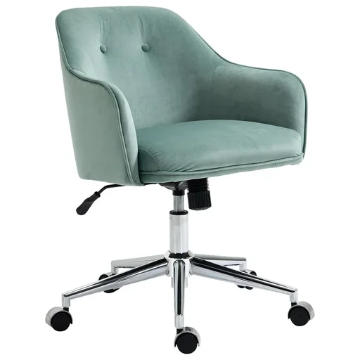 "Office chair with rocker function Home office chair Height adjustable desk chair ergonomic 360° swivel wheels Velvet touch image"