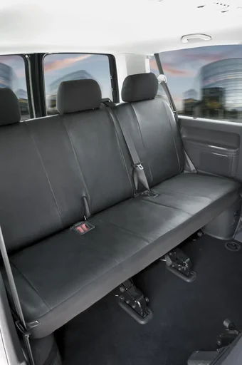 "Fitted seat covers for VW T5 for 3-seater bench made of artificial leather from 04/2003 to 06/2015 image"