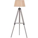 Floor lamp with shelf, Natural Beige