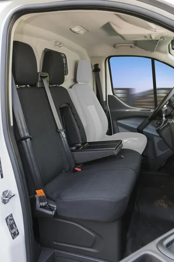 "Fitted seat covers Ford Transit for double bench in front made of fabric from 05/2014 - today image"