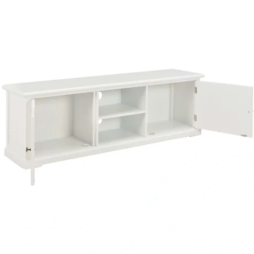 "TV cabinet 120x30x40 cm white wood image"