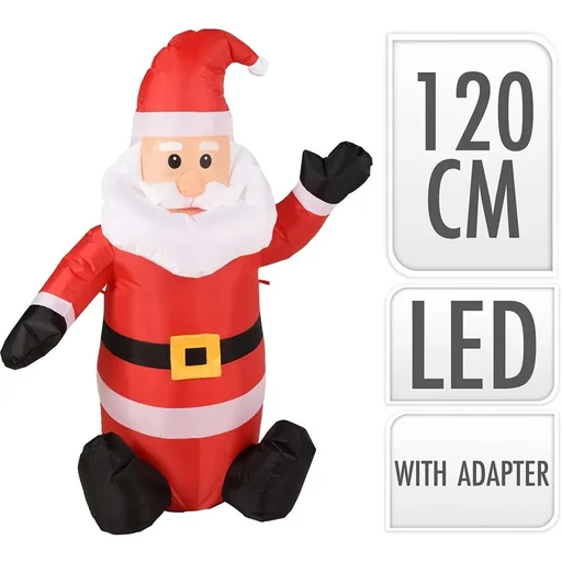 "Inflatable LED Santa Claus - 120 cm - for indoor and outdoor use image"