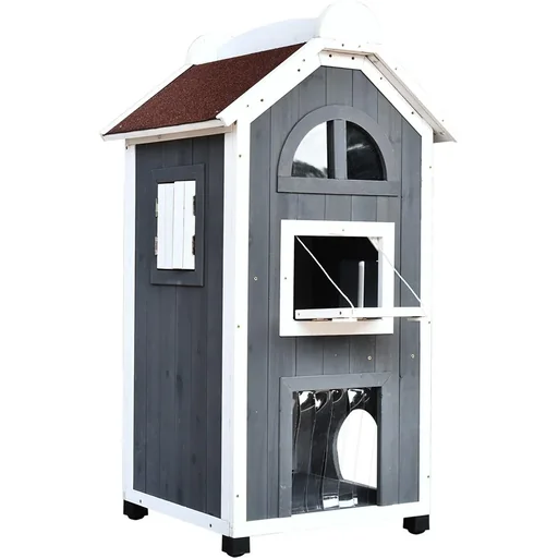 "Cat villa with asphalt roof image"