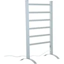 Heated towel rail towel radiator 6 heating elements silver