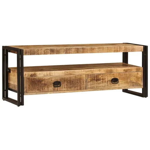 "TV cabinet 120x35x45 cm solid mango wood image"
