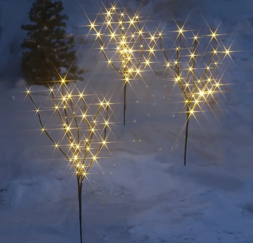 "LED trees with warm white LEDs - 3 pieces image"