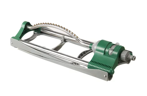 "Lawn sprinkler with foldable stand image"