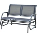 Swing bench 2-seater garden bench metal