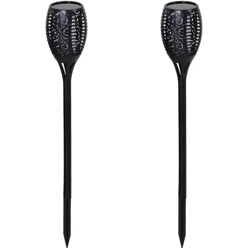 "Solar light in a set of 2 black image"