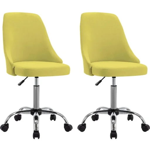 "Dining room chairs 2 in yellow fabric image"