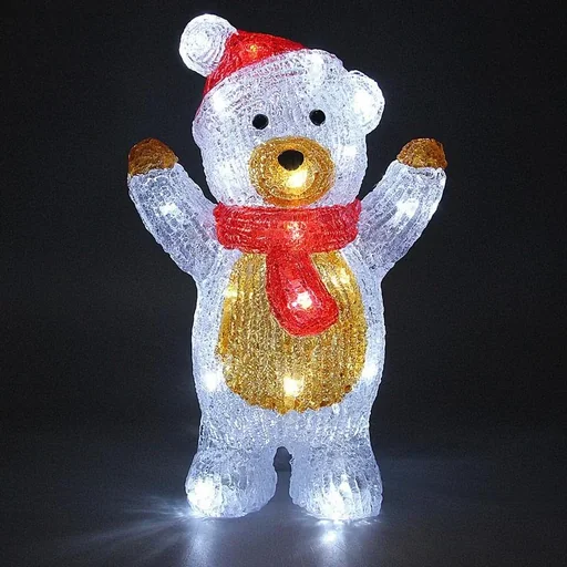 "Teddy Bear LED Figure Lighting - Battery Operated - 19x11-5x30cm image"