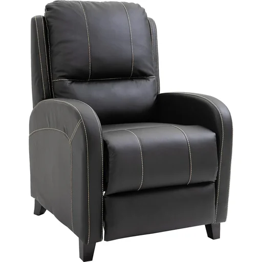 "Massage chair with footrest and heating function, black, 70 x 93 x 100 cm image"
