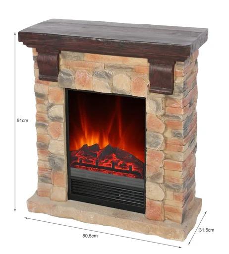 "Electric fireplace "Kitzbühel" with remote control image"