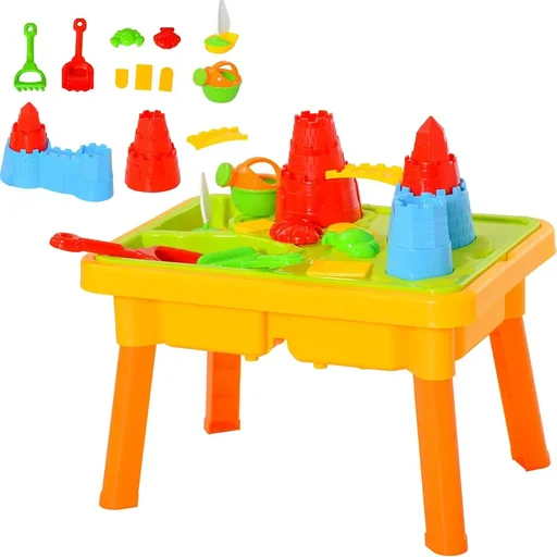 "Children's sand toys castle theme colorful image"
