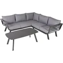 Lounge group AURELIA, aluminum, dark gray / polyester, gray
