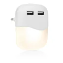 LED night light with 2 USB ports