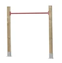Single gymnastics bar with squared timber posts 1250 mm