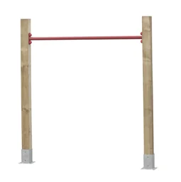 Enkel turnrek met houten balkpalen 1250 mm