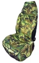 Camouflage seat protectors for cars, vans and recreational vehicles
