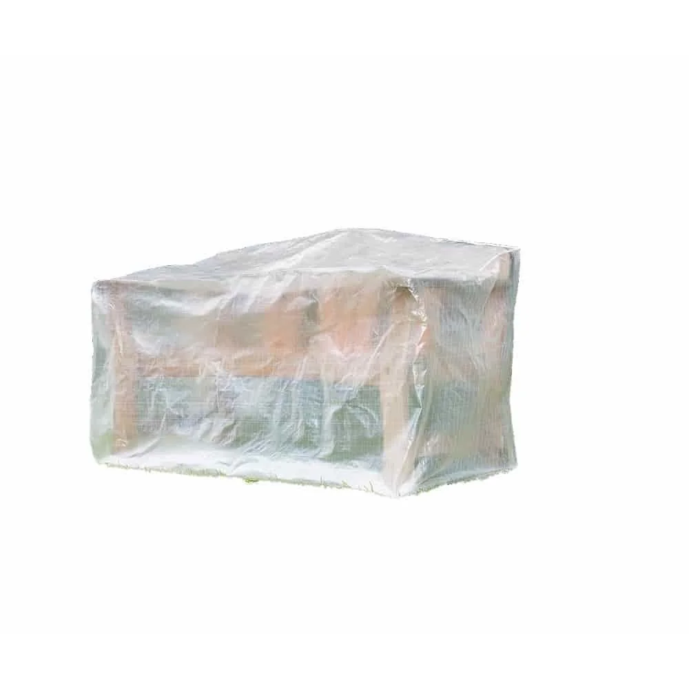 Tuinmeubelhoes 2-zitsbank transparant 120x75x80 cm