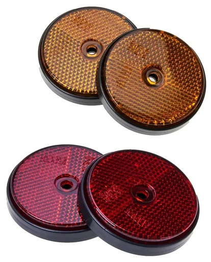 "Reflector, orange, round, 2 pieces image"