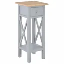 Side table 27x27x65.5 cm wood grey