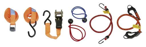 "16-piece lashing strap set in box image"